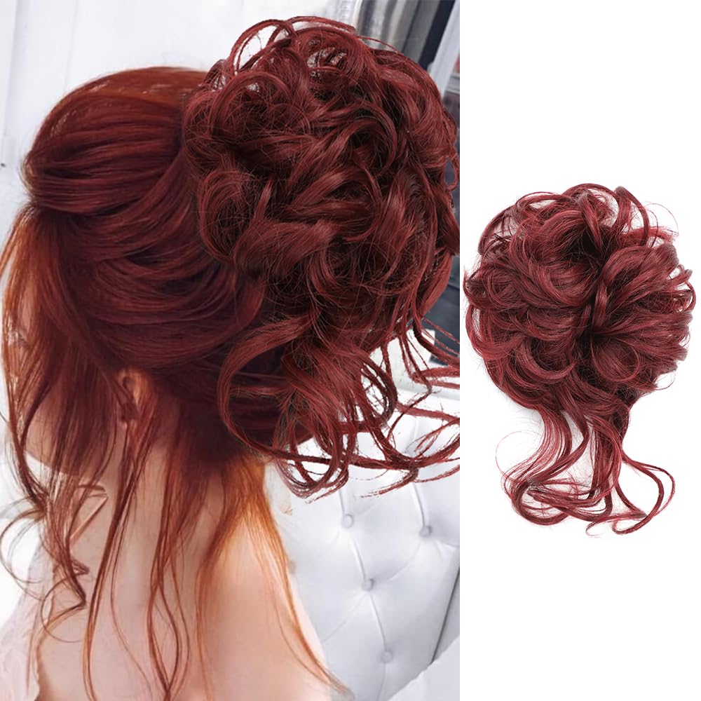 đLAST DAY - BUY 1 GET 1 FREE + FREE GIFT!!đMessy Curly Hair Bun Scrunchie Extensions