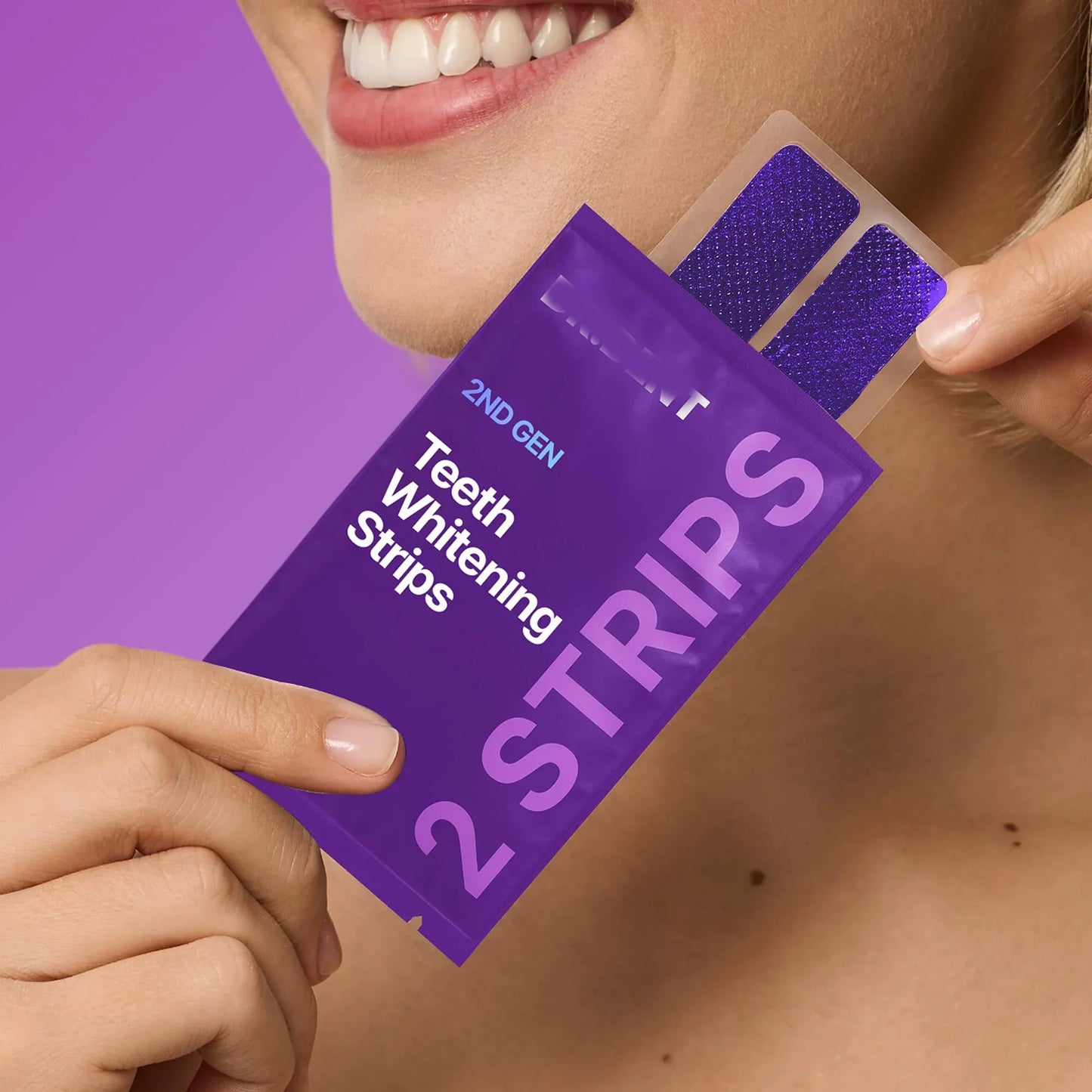 🏆Flash Sale-Purple Whitening Strips🦷✨Non Sensitive Teeth Whitening , Peroxide-Free-ABB8