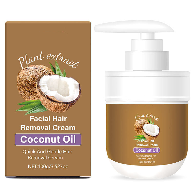 🎁 Buy 2, Get 1 FREE! 🥥✨Coconut facial hair removal cream – Gentle & effective(Suitable for full-body use)