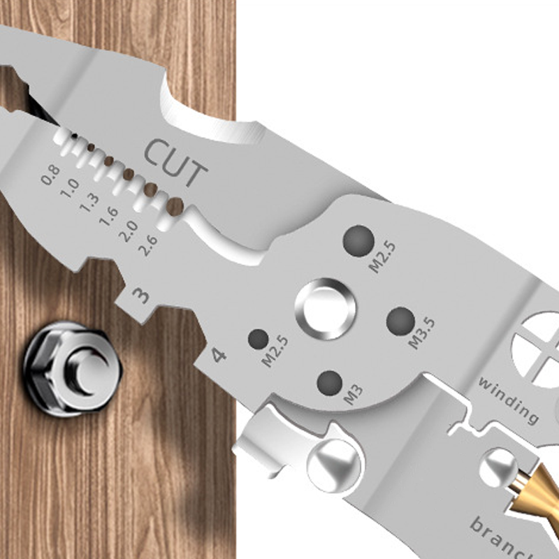 Multifunktions foldbar wirestripper med spændingstester