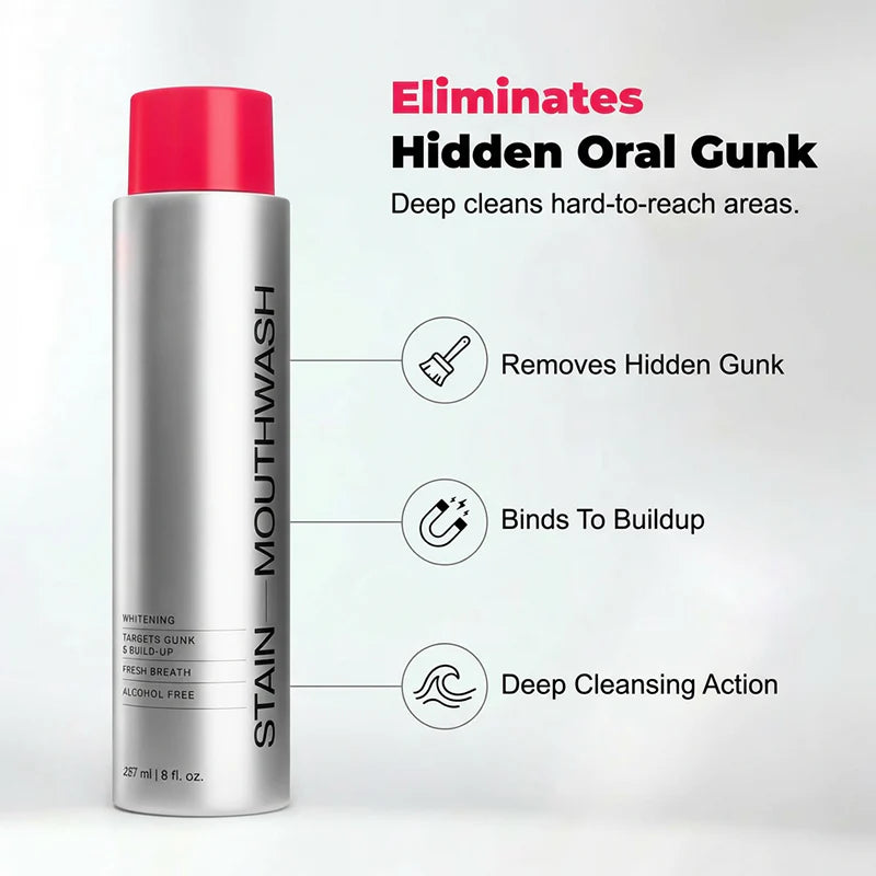 🔥2026 SALE -Advanced Stain-Lifting Whitening Mouthwash: Visible Debris Removal & Fresh Breath