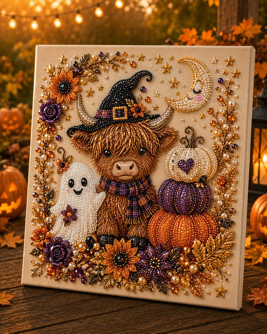 Last Day 49% OFF Halloween Pearl Painting Kit – 5D DIY Beaded Art Craft Set with Full Tools  | Spooky Pumpkin, Witch &amp; Black Cat Design  | Festive Wall Decor &amp; Unique Gift for Adults &amp; Teens