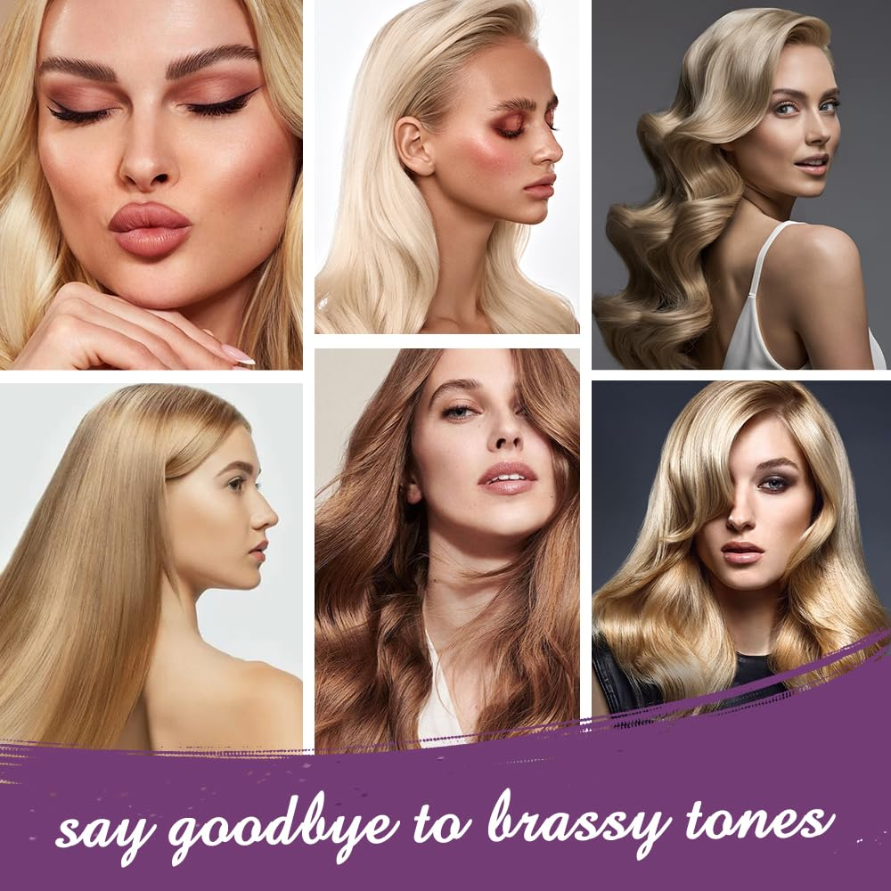 Karseell Purple Hair Mask Professional Neutralizes Brass &amp; Yellow Tones For Blonde Silver Gray Highlighted Hair