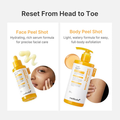 Kojic Acid Turmeric Peel Shot Duo For Face & Body