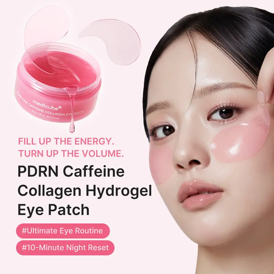 [medicube] PDRN Pink Caffeine Collagen Eye Patch for Night Care