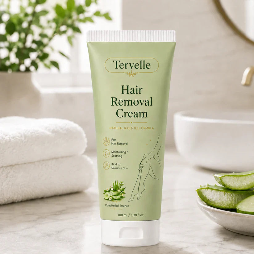 Tervelle™ Premium Depilatory Cream for Women and Men | Natural Gentle Hair Remover