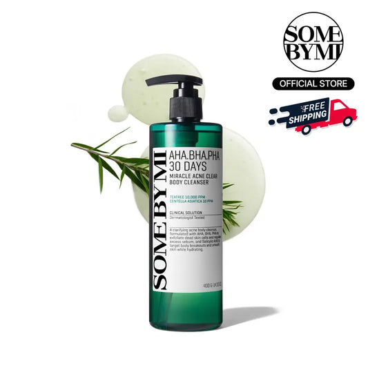 AHA BHA PHA 30 Days Miracle Acne Clear Body Cleanser  - Body Odor Control & Back Acne Treatment - Gentle Exfoliating Body Wash - Korean Skincare
