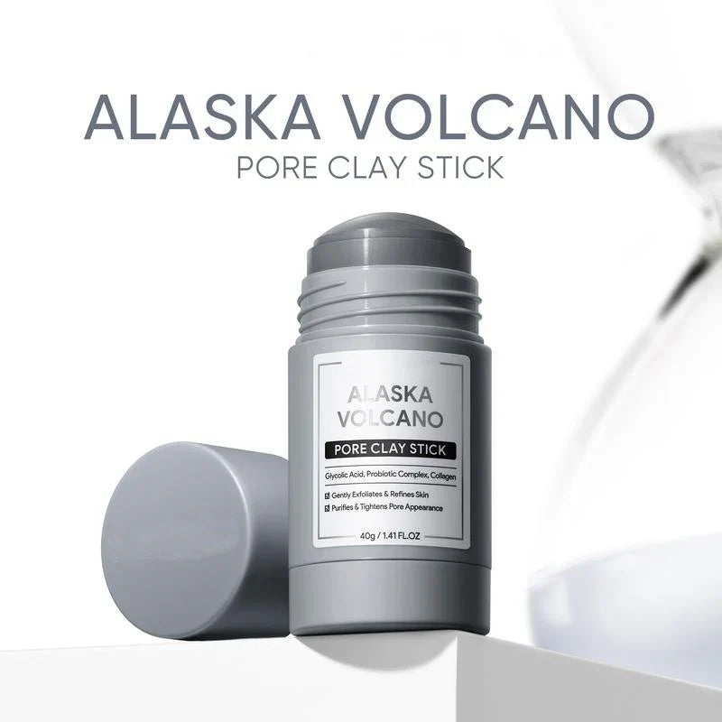 Alaska Volcano Pore Clay Stick – Blackhead Remover Face Mask, Deep Pore Cleansing & Gentle Exfoliating Mud Mask