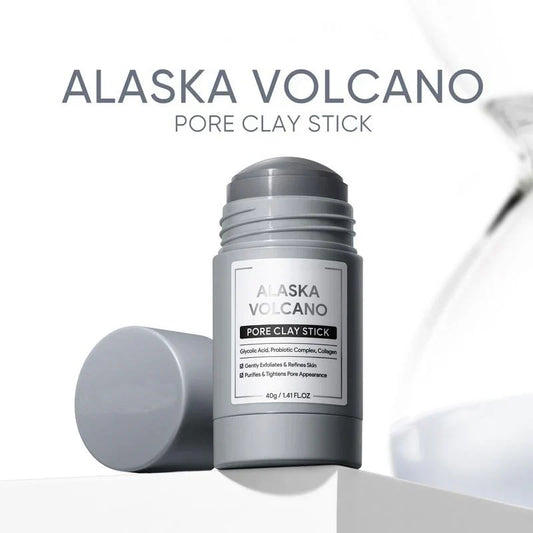 Alaska Volcano Pore Clay Stick – Blackhead Remover Face Mask, Deep Pore Cleansing & Gentle Exfoliating Mud Mask