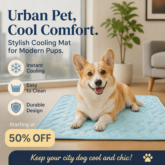 ❄️Summer Blowout! ❄️40% OFF 🧊PawDew™ for Dogs &amp; Cats – Vet-Approved Ice-Silk Cooling Pad ❄️ | Q-MAX >0.4 | Washable 🧼, Non-Slip 🛟 | Perfect for Large Breeds &amp; UK Summers ☀️🇬🇧