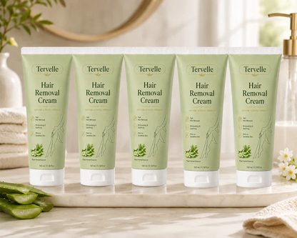 Tervelle™ Premium Depilatory Cream for Women and Men | Natural Gentle Hair Remover