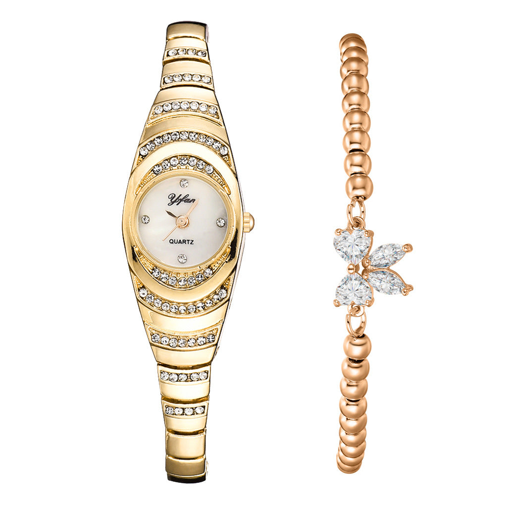 🎁 Ново пристигане с 49% отстъпка💎Дамски часовник с гривна и кристали⌚