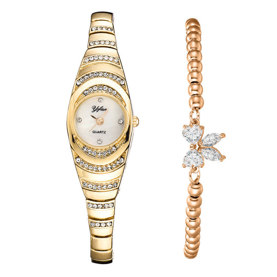 🎁 Ново пристигане с 49% отстъпка💎Дамски часовник с гривна и кристали⌚