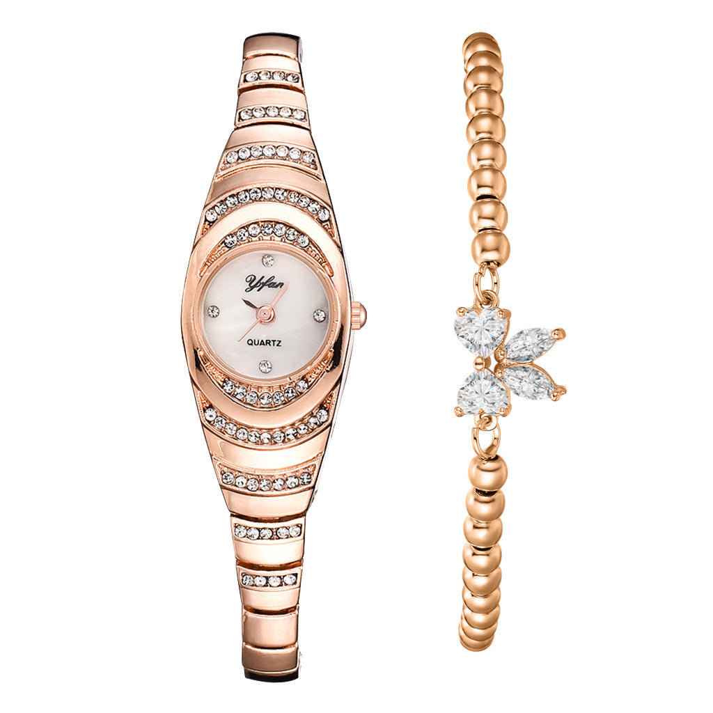 🎁 Ново пристигане с 49% отстъпка💎Дамски часовник с гривна и кристали⌚