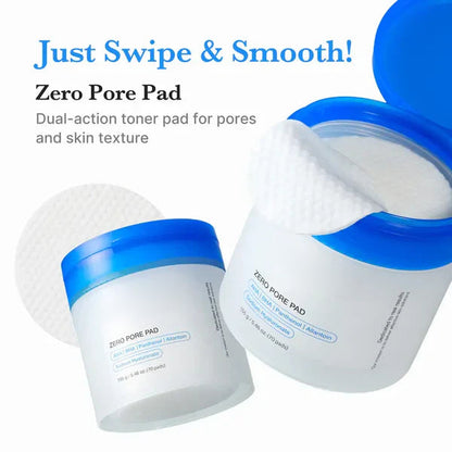 Zero Pore Pads (AHA + BHA) | Korean No.1 Viral Toner Pads