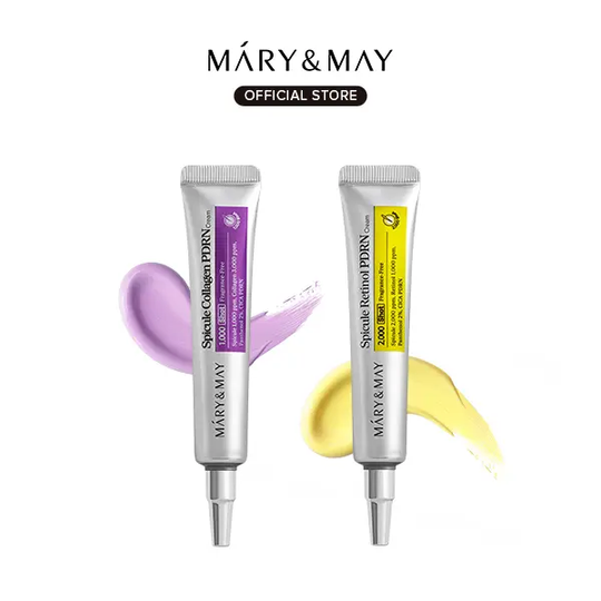 [Mary&amp;May Official] NEW Spicule PDRN Cream DUO - Micro-Spicules, Collagen Firming &amp; Retinol Wrinkle Care, Gentle Daily Use, for All Skin Types