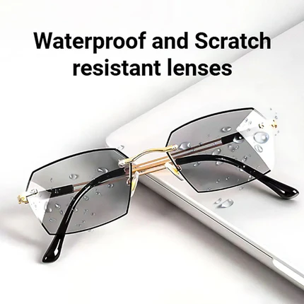 Crystal Clear Reading Glasses – Lightweight Frameless Design with Premium Diamond-Cut Finish