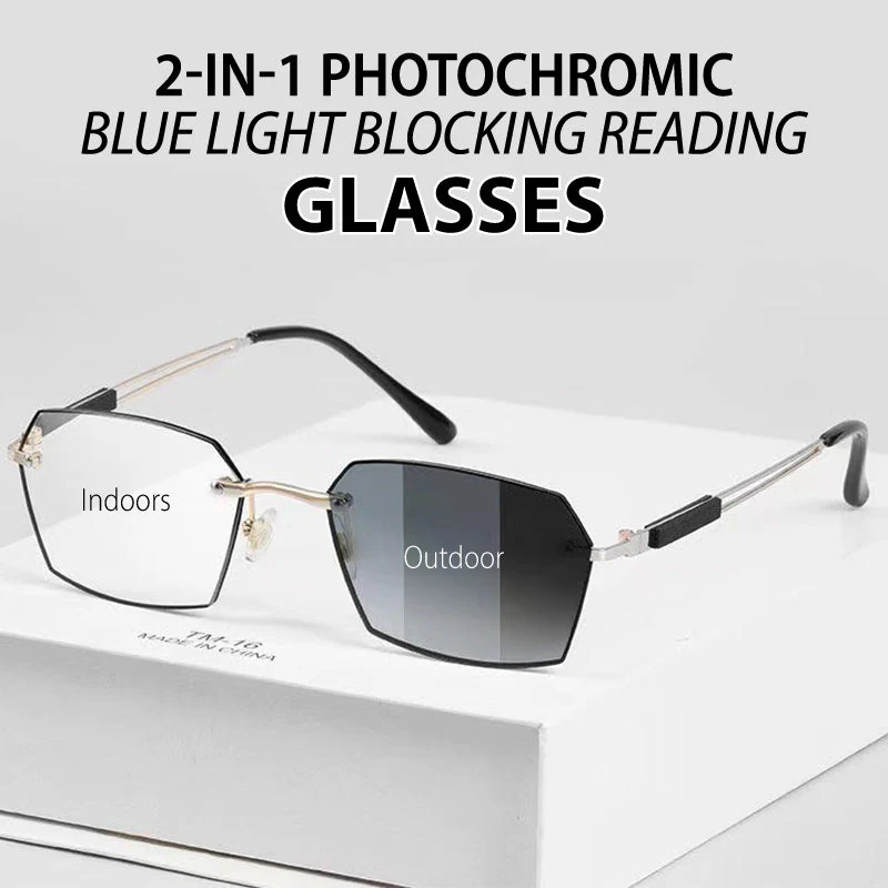 Crystal Clear Reading Glasses – Lightweight Frameless Design with Premium Diamond-Cut Finish