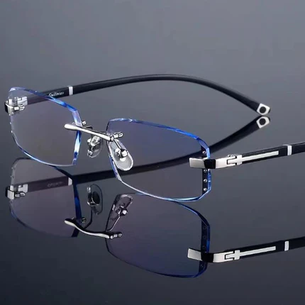 Crystal Clear Reading Glasses – Lightweight Frameless Design with Premium Diamond-Cut Finish
