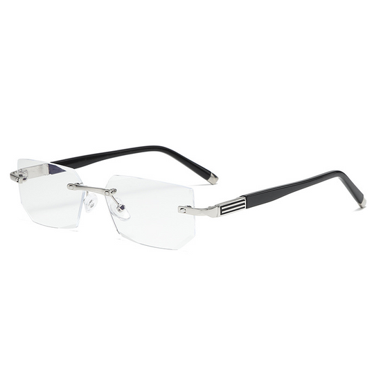 Crystal Clear Reading Glasses – Lightweight Frameless Design with Premium Diamond-Cut Finish