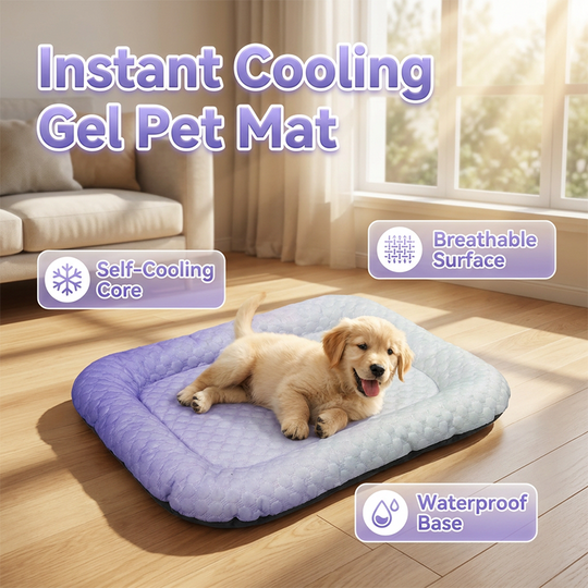 ❄️Pet Cooling Mat for Dogs &amp; Cats 🐾 Naturally Cool Ice-Silk Pad • Breathable, Washable &amp; Soft 🌿  For Floors, Sofas &amp; Car Travel • Multiple Sizes • Gradient Colours ☀️🐶🐱