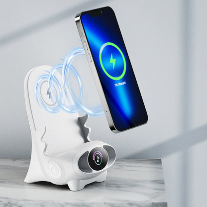 🪑 50% OFF NOW! 📱 Mini Chair Phone Holder with Wireless Charger - 15W Fast Charging, Adjustable Viewing Angles for Desk/Car/Home Use ⚡✨