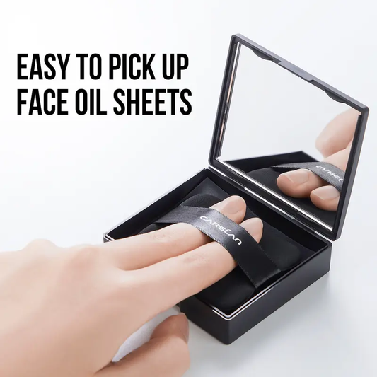 CARSLAN Black Magnet Oil Blotting Setting Sheet With Powder More Control Oil Keep Fresh