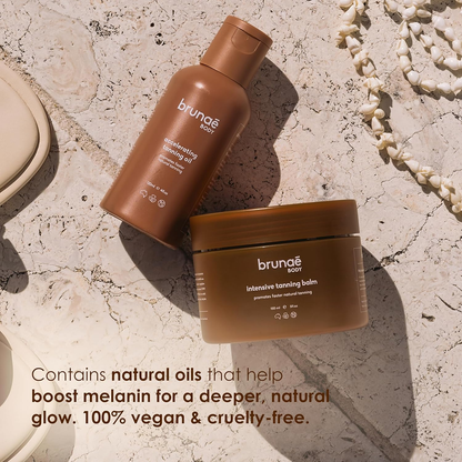 Brunae Body Tanoholic Duo - Accelerating Tanning Oil & Tanning Balm for Faster, Deeper Tan