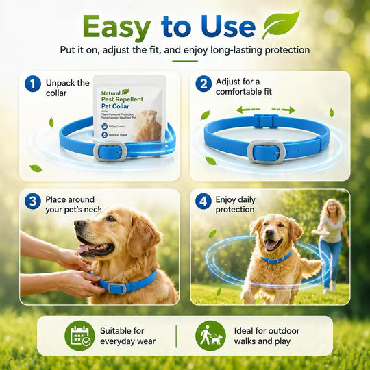 Skip the Chemicals!  Natural Essential Oil Flea Collar – Repels Bugs, Not Safe for Pup.