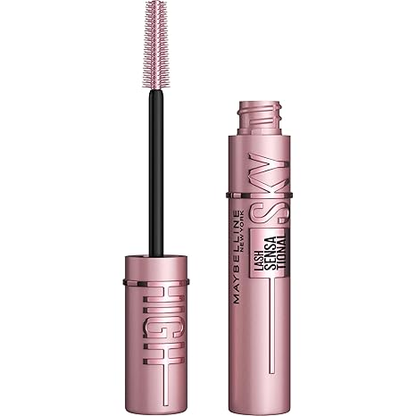 Maybelline Lash Sensational Sky High Washable Mascara Makeup, Volumizing, Lengthening, Defining, Curling, Multiplying, Buildable Formula, Very Black