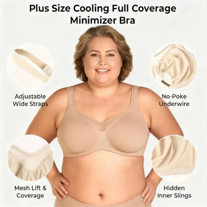 🏆 Last Day Special Price £7.99💐Women's Elegant Sheer Full Coverage Plus Size Bra