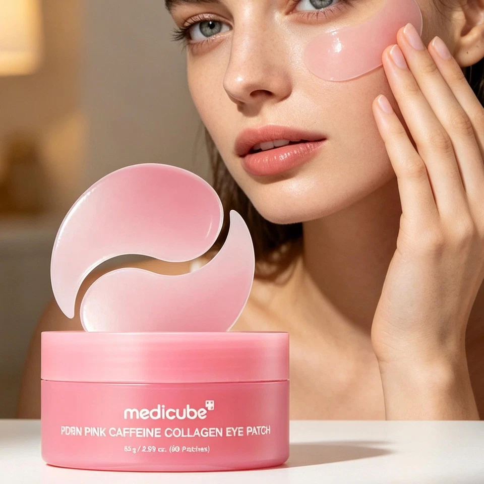 [medicube] PDRN Pink Caffeine Collagen Eye Patch for Night Care
