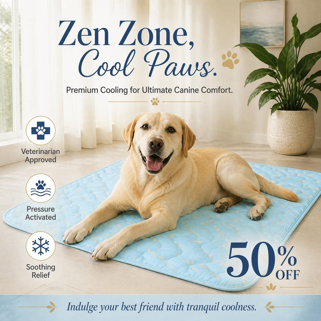 ❄️Summer Blowout! ❄️40% OFF 🧊PawDew™ for Dogs &amp; Cats – Vet-Approved Ice-Silk Cooling Pad ❄️ | Q-MAX >0.4 | Washable 🧼, Non-Slip 🛟 | Perfect for Large Breeds &amp; UK Summers ☀️🇬🇧