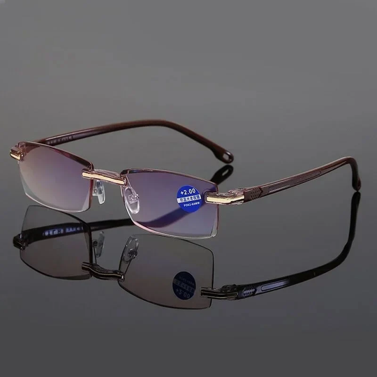 Crystal Clear Reading Glasses – Lightweight Frameless Design with Premium Diamond-Cut Finish