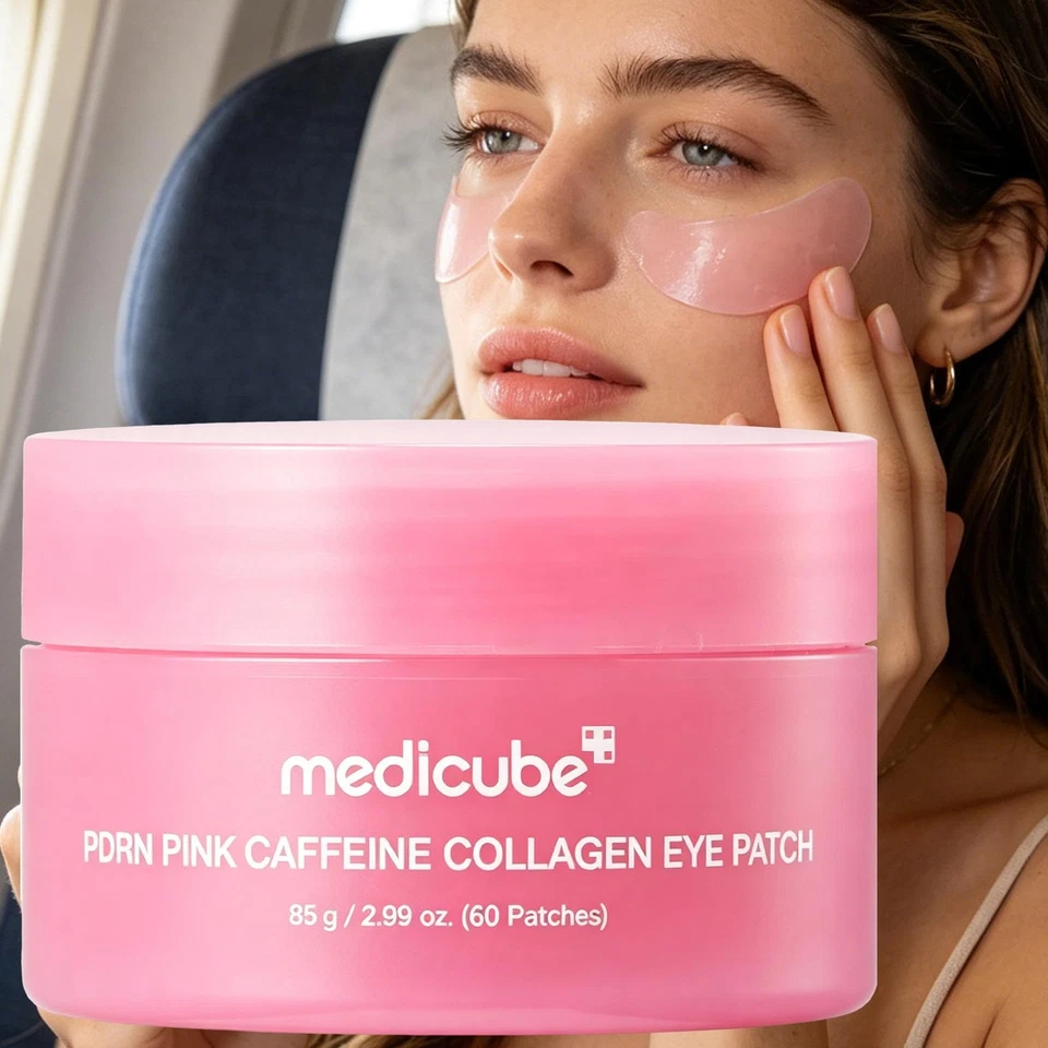 [medicube] PDRN Pink Caffeine Collagen Eye Patch for Night Care