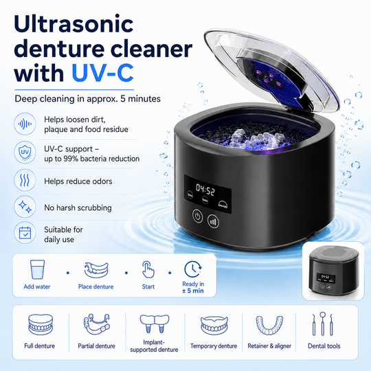 Denture Dome Ultrasonic UV-C Cleaner – For a fresher, cleaner denture in just 5 minutes