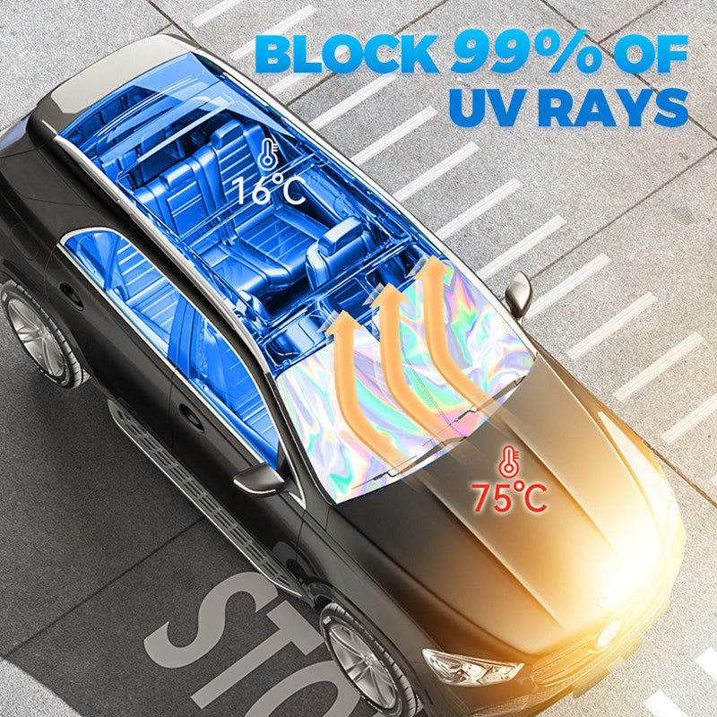 🌞 Summer Hot Sale-40% Off 🌈Laser Car Windshield Sunshade🏖️