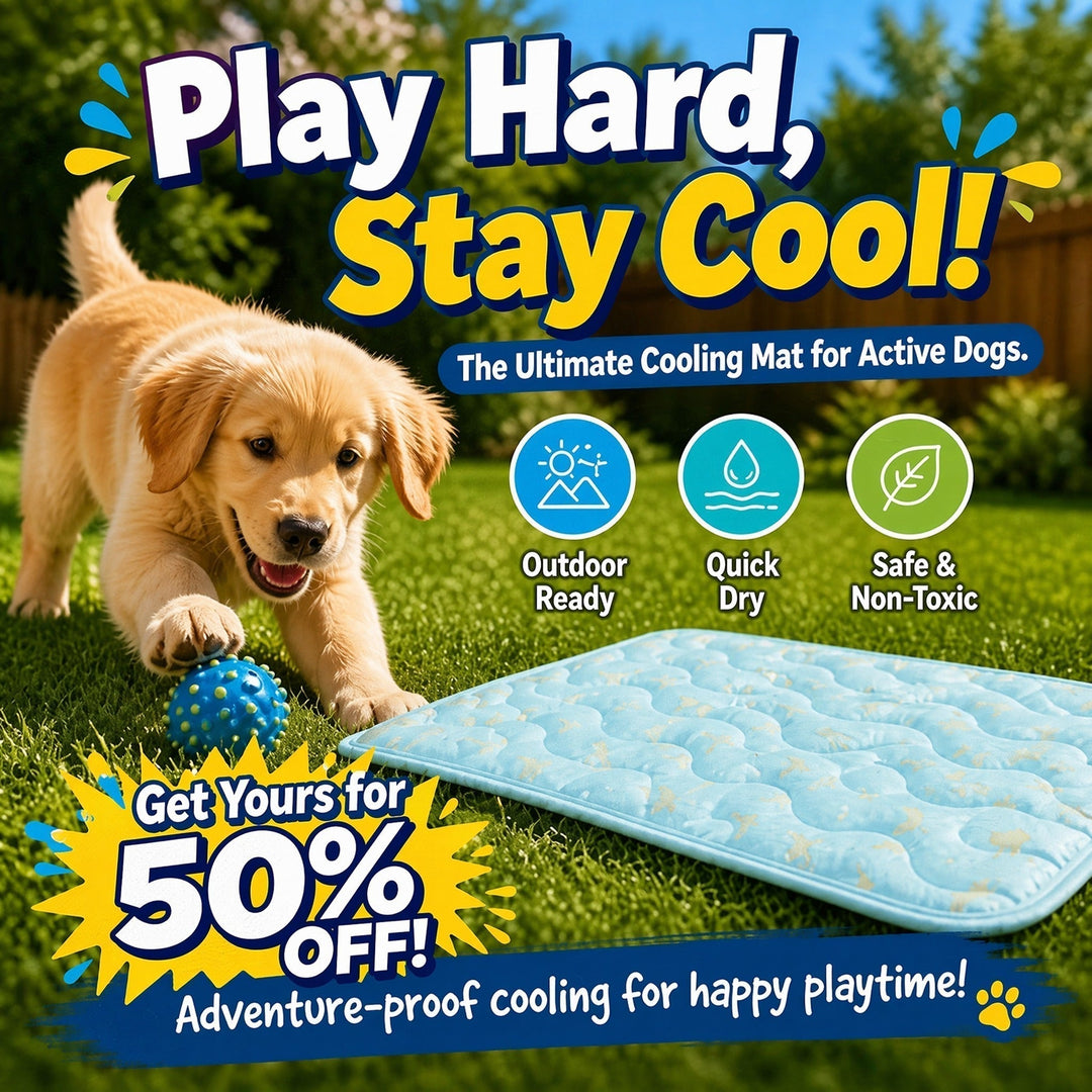 ❄️Summer Blowout! ❄️40% OFF 🧊PawDew™ for Dogs &amp; Cats – Vet-Approved Ice-Silk Cooling Pad ❄️ | Q-MAX >0.4 | Washable 🧼, Non-Slip 🛟 | Perfect for Large Breeds &amp; UK Summers ☀️🇬🇧
