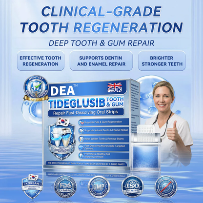 DEA® 🦷 Tideglusib Fast‑Dissolving Tooth & Gum Repair Oral Strips 💥🎉