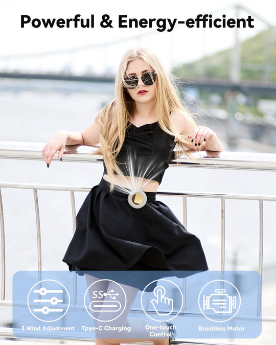 360° Rotatable Portable Mini Clip-on Fan