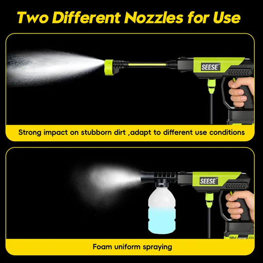 SEESE Cordless Pressure Washer and Single Port Charger Base, Bottle Portable Washer for Car,Home Cleaning &amp; Garden Watering