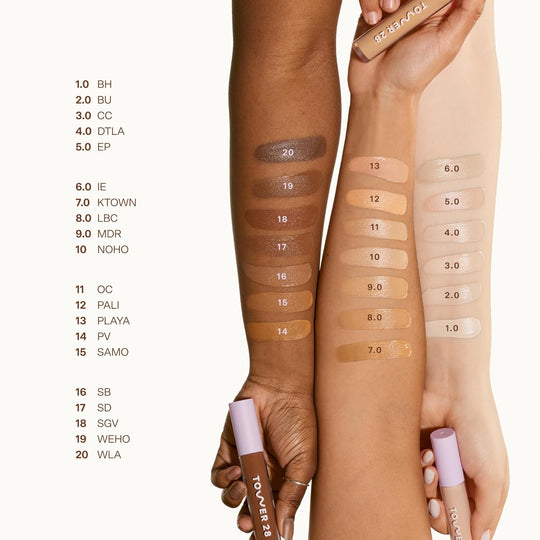 Tower 28 Swipe Serum Concealer Hydrating Medium-Full Coverage Concealer + Under Eye Brightener