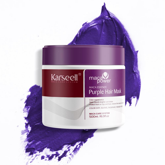 Karseell Purple Hair Mask Professional Neutralizes Brass &amp; Yellow Tones For Blonde Silver Gray Highlighted Hair