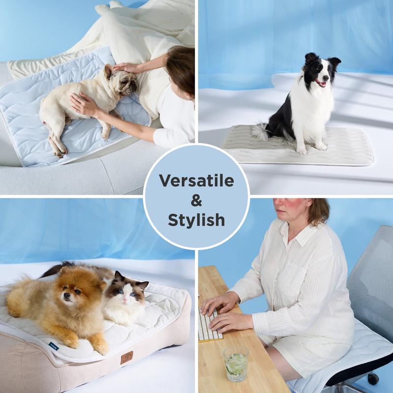 ❄️Summer Blowout! ❄️40% OFF 🧊PawDew™ for Dogs &amp; Cats – Vet-Approved Ice-Silk Cooling Pad ❄️ | Q-MAX >0.4 | Washable 🧼, Non-Slip 🛟 | Perfect for Large Breeds &amp; UK Summers ☀️🇬🇧