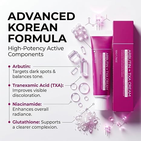 Official SOERA Korean Brightening Cream, Arbutin And Tranexamic Acid Facial Cream For Uneven Skin Tone
