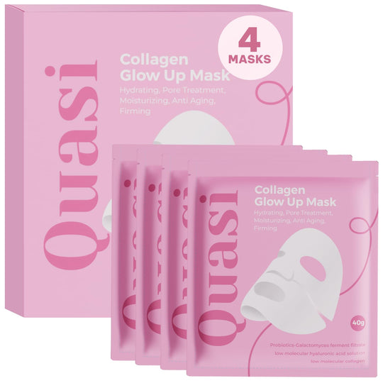 Quasi Bio-Collagen Face 4-Pack - Niacinamide &amp; Collagen Overnight Hydration
