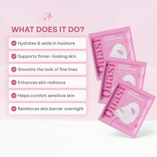 Quasi Bio-Collagen Face 4-Pack - Niacinamide &amp; Collagen Overnight Hydration