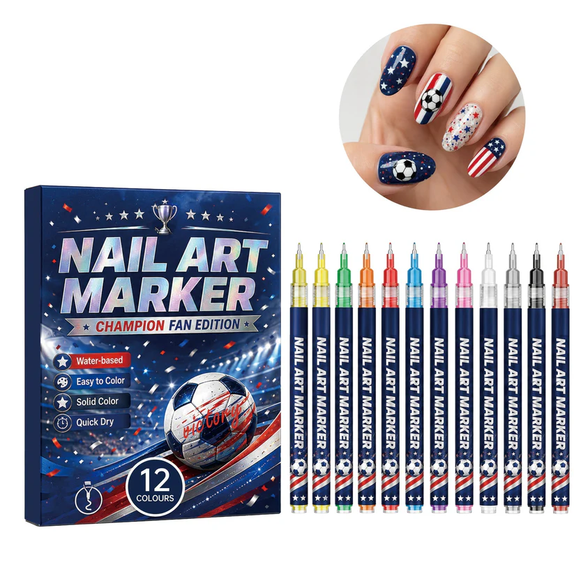 ⚽️🏆️World Cup Sale:40% OFF🎉70K+ SOLD! 🥳12-color fan-themed nail art brushes