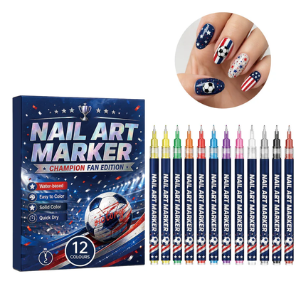 ⚽️🏆️World Cup Sale:40% OFF🎉70K+ SOLD! 🥳12-color fan-themed nail art brushes