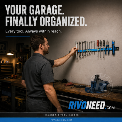🔧 30kg Magnetic Tool Holder Bar – Heavy-Duty Garage & Workshop Tool Storage Organizer